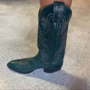 Vintage Emerald Cowboy Boots